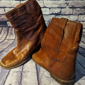 Frye Paige leather ankle brown boots 7.5